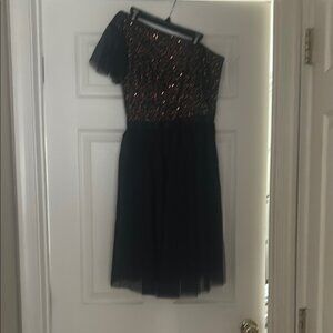 Elegant Black Sequin Kids Dress